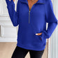 Ivy Lane Half Zip Raglan Sleeve Sweatshirt