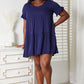 V-Neck Flounce Sleeve Tiered Dress