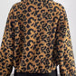 Leopard Zip Up Long Sleeve Jacket