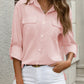 Button Up Pocketed Long Sleeve Shirt