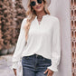 Mandy Eyelet Notched Neck Flounce Sleeve Blouse