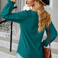 Round Neck Flounce Sleeve T-Shirt