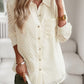 Devine Collared Neck Long Sleeve Pocketed Shirt