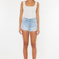 Kancan Distressed Button Fly Denim Shorts