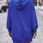 Textured Drawstring Tunic Hoodie