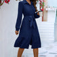 Long Sleeve Tie Waist Shirt Dress