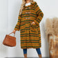 Plaid Long Sleeve Hooded Coat with Pockets