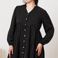 Ruffled Button Up Long Sleeve Tiered Shirt