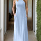 Full Size Grecian Neck Dress with Pockets