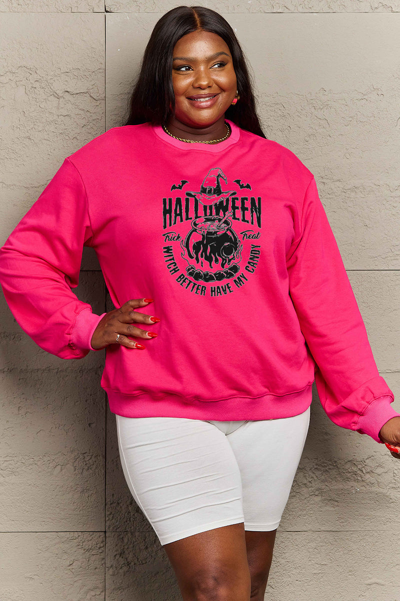 Simply Love Full Size Graphic Round Neck Sweatshirt Strawberry
