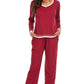 V-Neck Top and Pants Lounge Set