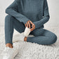 Ribbed Turtleneck Top and Pants Set