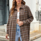 Full Size Plaid Button Up Dropped Shoulder Shirt