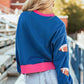 Contrast Football Long Sleeve Sweatshirt