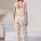 Printed Wide Strap Top and Pants Set