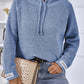 Drawstring Long Sleeve Hooded Sweater