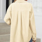 Button Up Dropped Shoulder Long Sleeve Outerwear