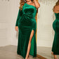 Plus Size One-Shoulder Twisted Split Dress