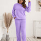 Teddy Long Sleeve Top and Pants Lounge Set