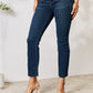 BAYEAS Full Size Raw Hem Straight Jeans