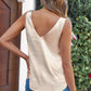 Solid V-Neck Wide Strap Tank