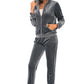 Zip-Up Hooded Jacket and Pants Set