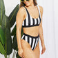 Striped Tank High Waist Bikini