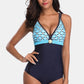 Full Size V-Neck Backless One-Piece Swimwear