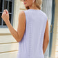 Eyelet Crisscross V-Neck Tank