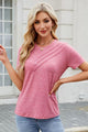 Round Neck Short Sleeve T-Shirt Dusty Pink