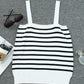 Double Take Striped Straight Neck Cami