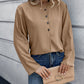 Ivy Lane Half Button Long Sleeve Blouse