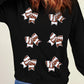 Bow Round Neck Long Sleeve Sweatshirt