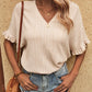 Honey V-Neck Half Sleeve Blouse