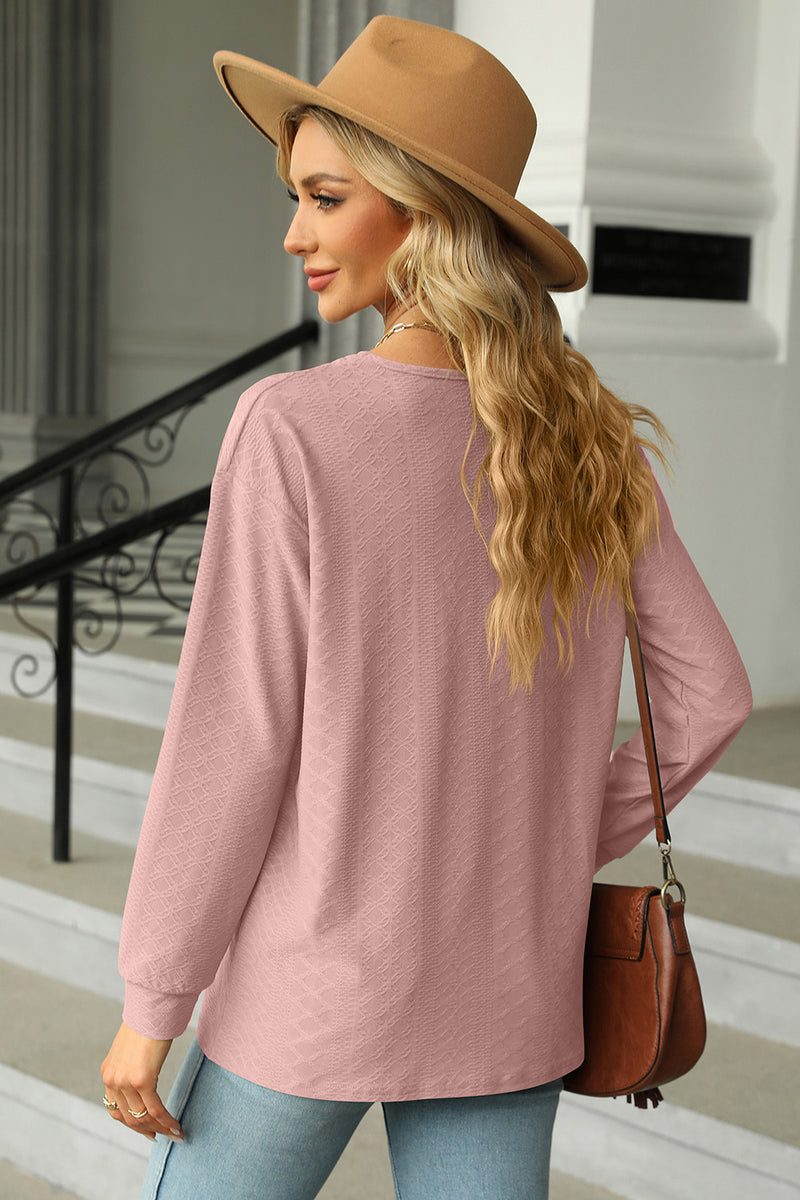 V-Neck Long Sleeve T-Shirt