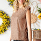 Sequin Round Neck Capped Sleeve Tank