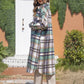 MeiMei Plaid Button Up Dropped Shoulder Coat