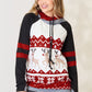 Double Take Full Size Christmas Drawstring Long Sleeve Hoodie