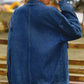 Dropped Shoulder Denim Jacket with Pockets