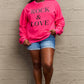 Simply Love Full Size ROCK ＆ LOVE Round Neck Sweatshirt