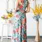 Floral Sleeveless Maxi Dress with Pockets