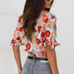 Floral Collared Neck Button Down Shirt