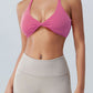 Twisted Halter Neck Active Bra