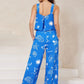 Printed Wide Strap Top and Pants Set