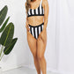 Striped Tank High Waist Bikini