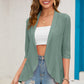 Eyelet Open Front Cardigan