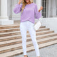 Round Neck Balloon Sleeve Blouse