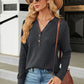 V-Neck Long Sleeve Blouse