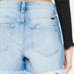 Kancan High Waist Frayed Denim Shorts