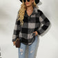 Shiny Plaid Half Zip Long Sleeve Sweatshirt